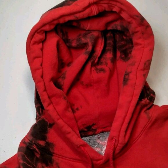 Sketchy Tank Lurking Class Hooded Sweatshirt Hoodie Medium Red Black Tie Dye - Picture 12 of 16